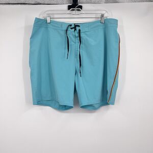 Mens QuickSilver Blue Board Shorts 36 Highline 4 Way Stretch Vacation Beach